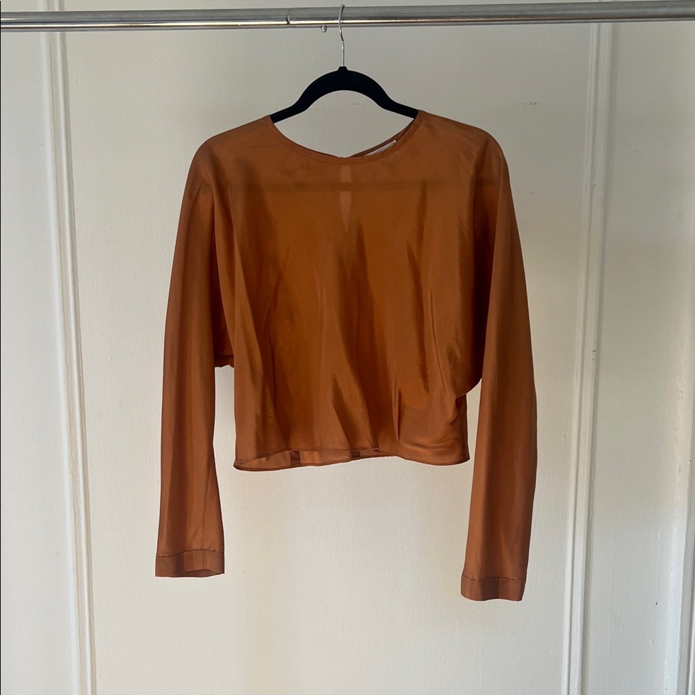 Chic Tan Sheer Women's Blouse
